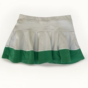 Classic Prep Tennis Skort Toddler Girl Size 4T White & Green Pleated Shorts